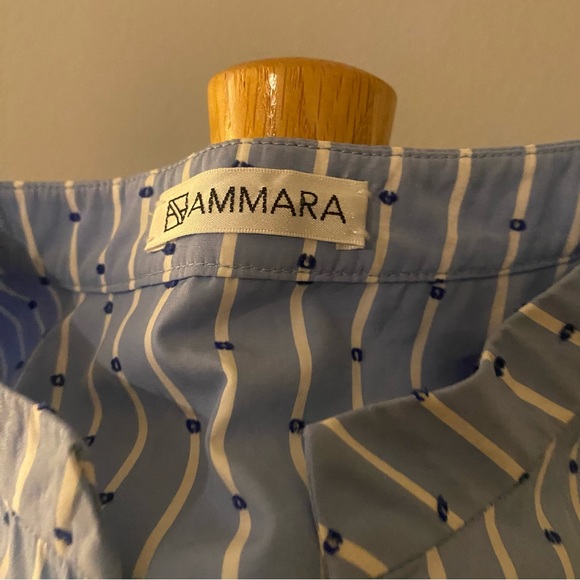 Ammara Maya long sleeve button down cotton structured blouse slouchy sleeves - Picture 8 of 16